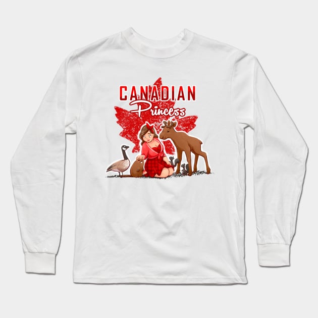 Canadian Princess Long Sleeve T-Shirt by Randy_van_der_Vlag